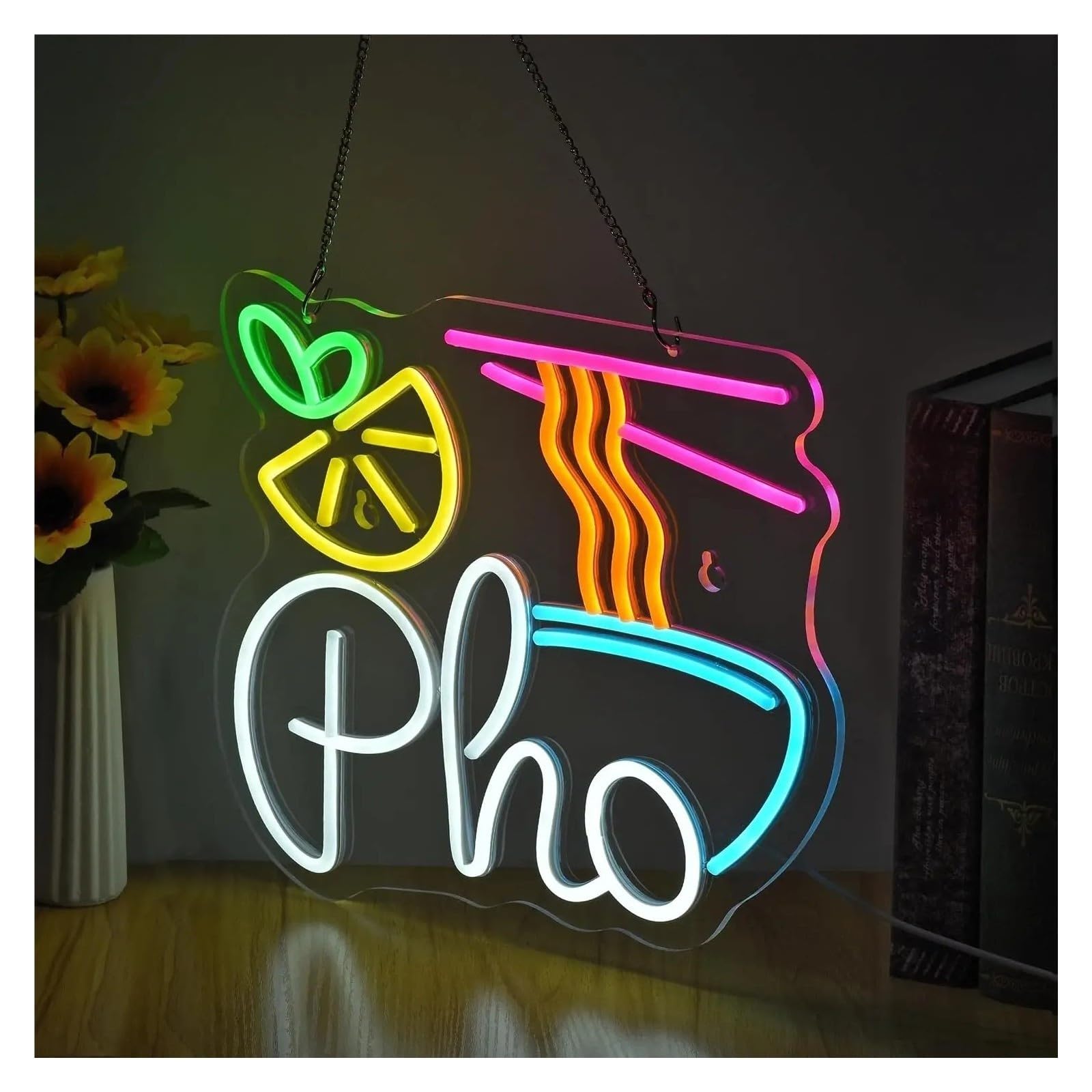 Decoración Lámparas Letrero De Neón LED Fideos Pho