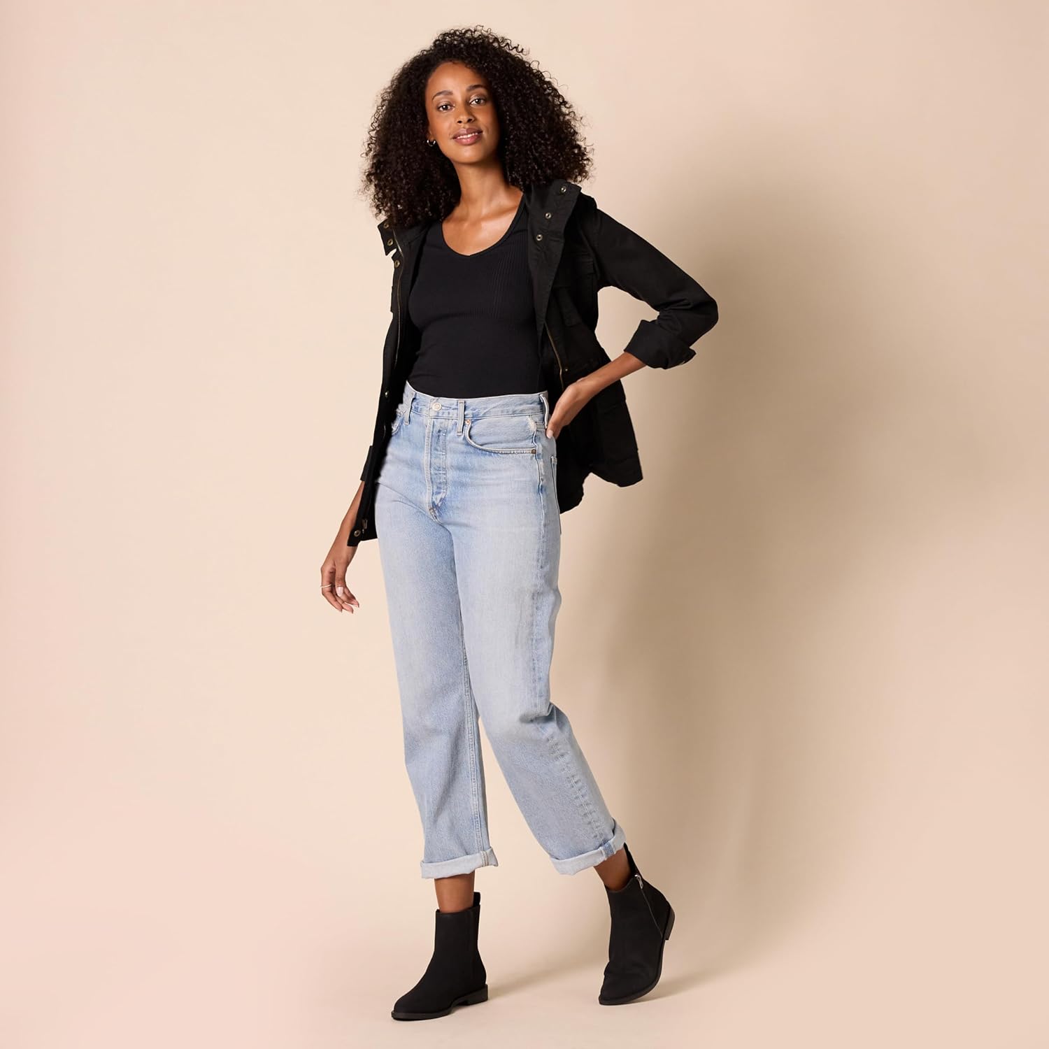 Amazon Essentials Womens Slim-Fit Layering Long Sleeve Knit Rib V-Neck Shirts (Available in Plus Size) - Image 5