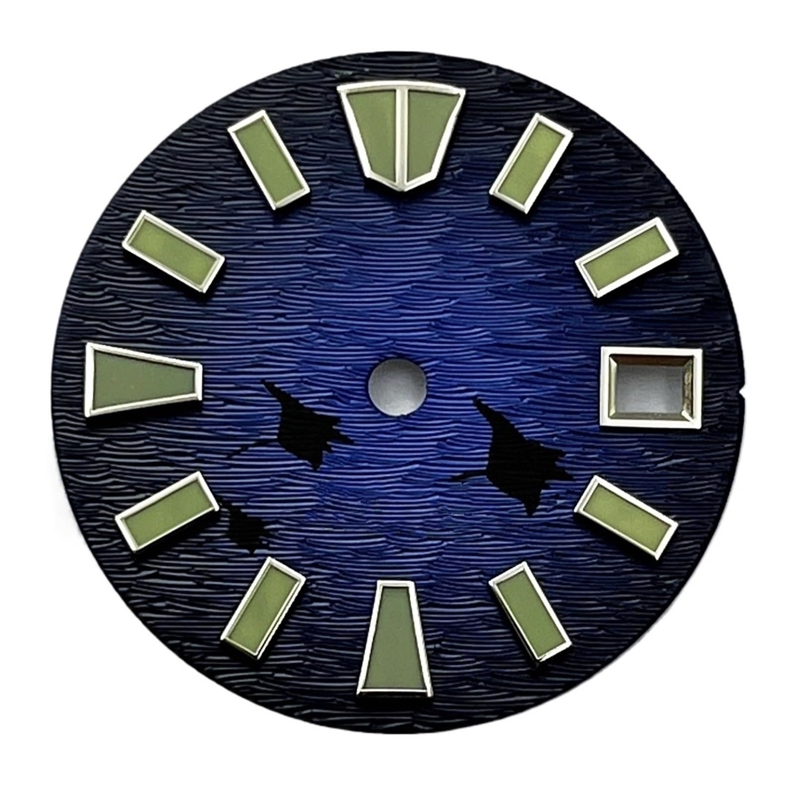 1pc 29mm tarcza sterylna zegarka zielona świecąca pasuje do NH35 3/3.8 godzina korona mechanizm automatyczny zegarek części montażowe(Blue 2)