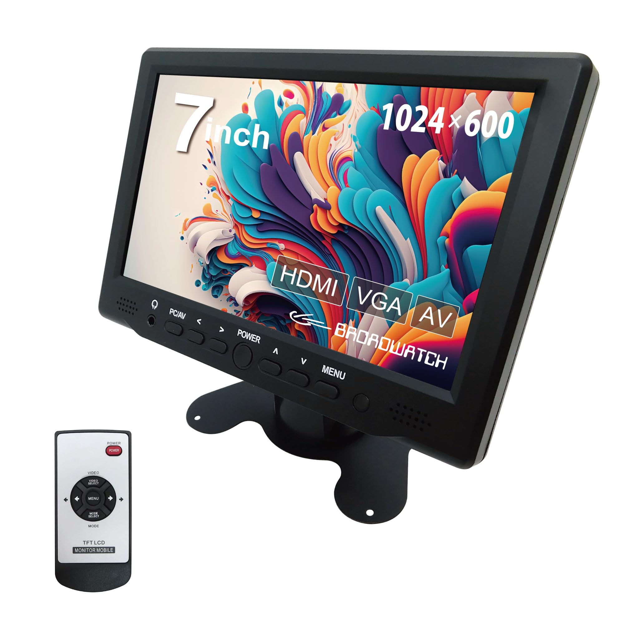 Amazon.co.jp: Broadwatch 7インチ LCDモニター HDMI VGA AV対応 防犯