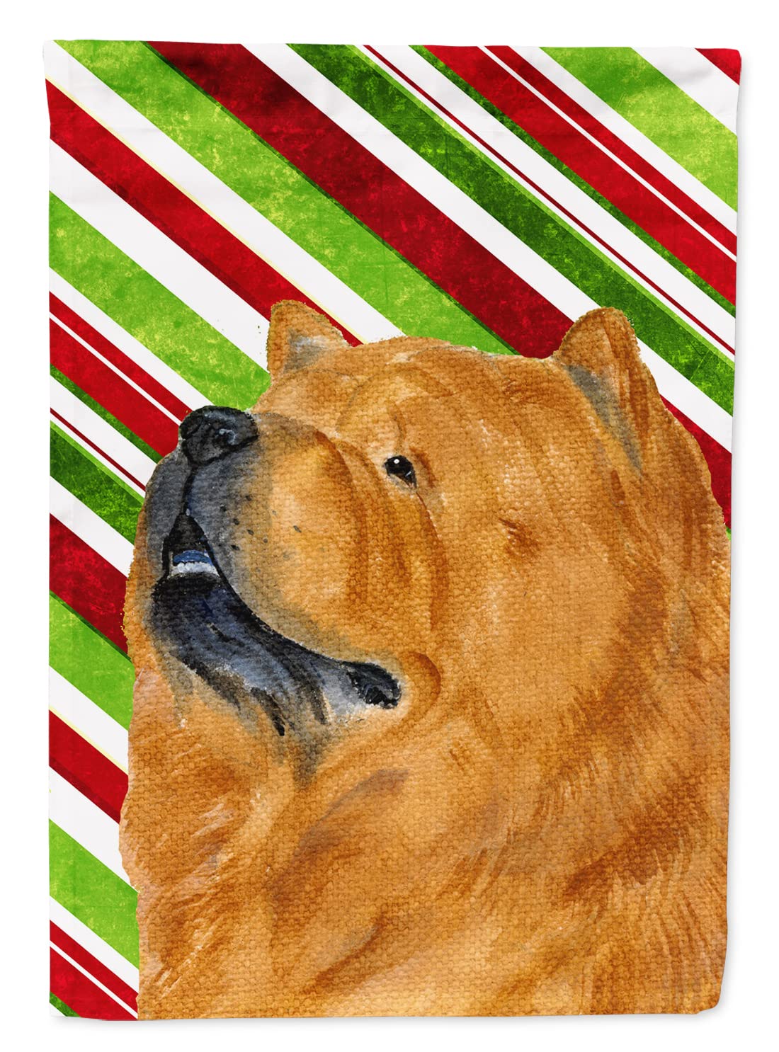 Chow Chow drapeau de jardin de Noël pour décorer votre entrée de maison en hiver SS4571GF