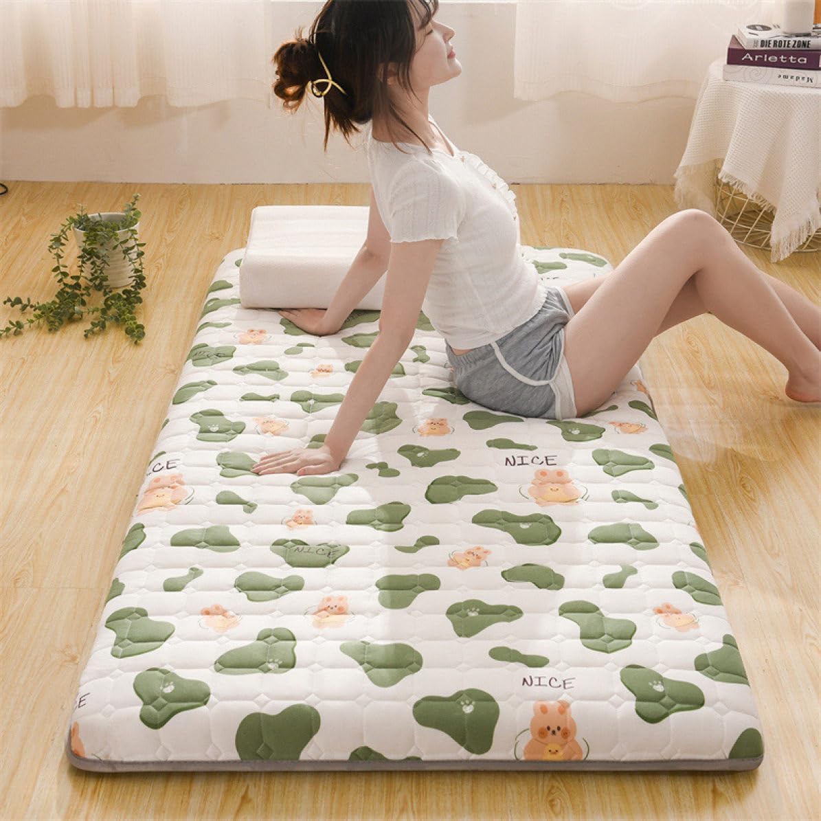 Thick futon mattress, soft to the touch, firm stitching, non-slip finish, futon mattress, color 4, sleeping pad, 0.7*1.8m, smooth and comfortable, volume, good cushioning, mattress pad, sheet pad, ca
