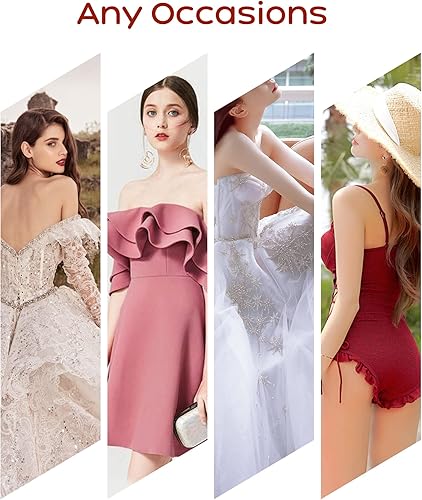 Miniatura 8 de 2 Pairs Sticky Bra Backless Strapless Bras for Women, Reusable Adhesive Invisible Bra Stick on Bra Push up for Large Breasts