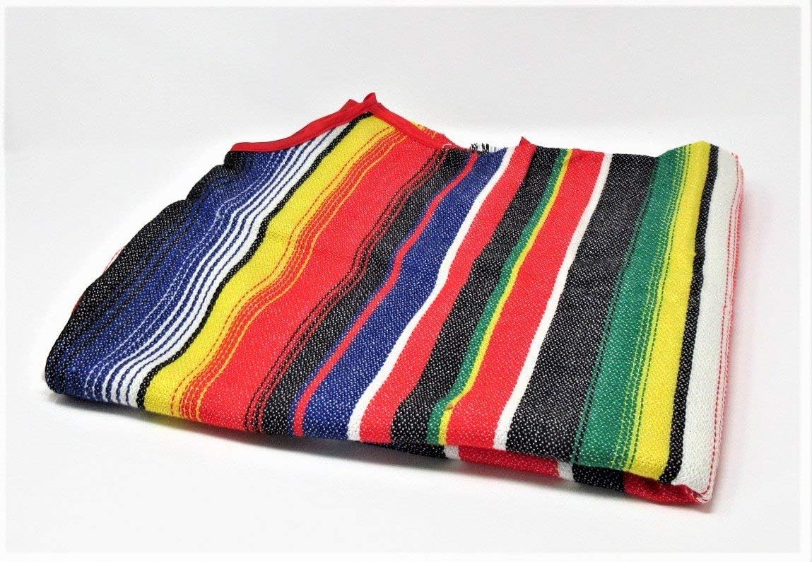 (TM) Mens Mexican Wild West Poncho Fancy Dress Costume Outfit