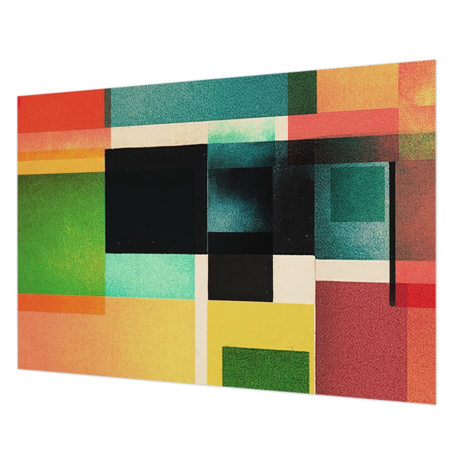 Revêtement mural intissé avec colle incluse déco abstraction géométrique Tulup