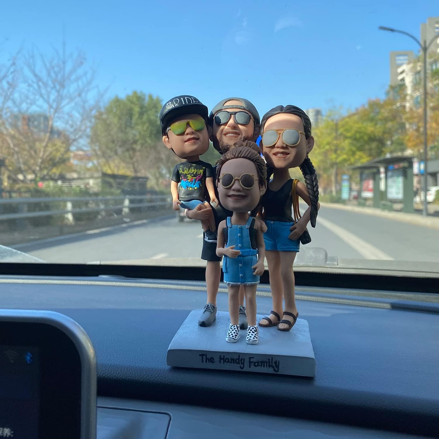 6" Full Custom Bobblehead Figurine Car Dashboard Bobblehead Personalized Gifts for Boy Friend Bobble Head Figure : Everything Else