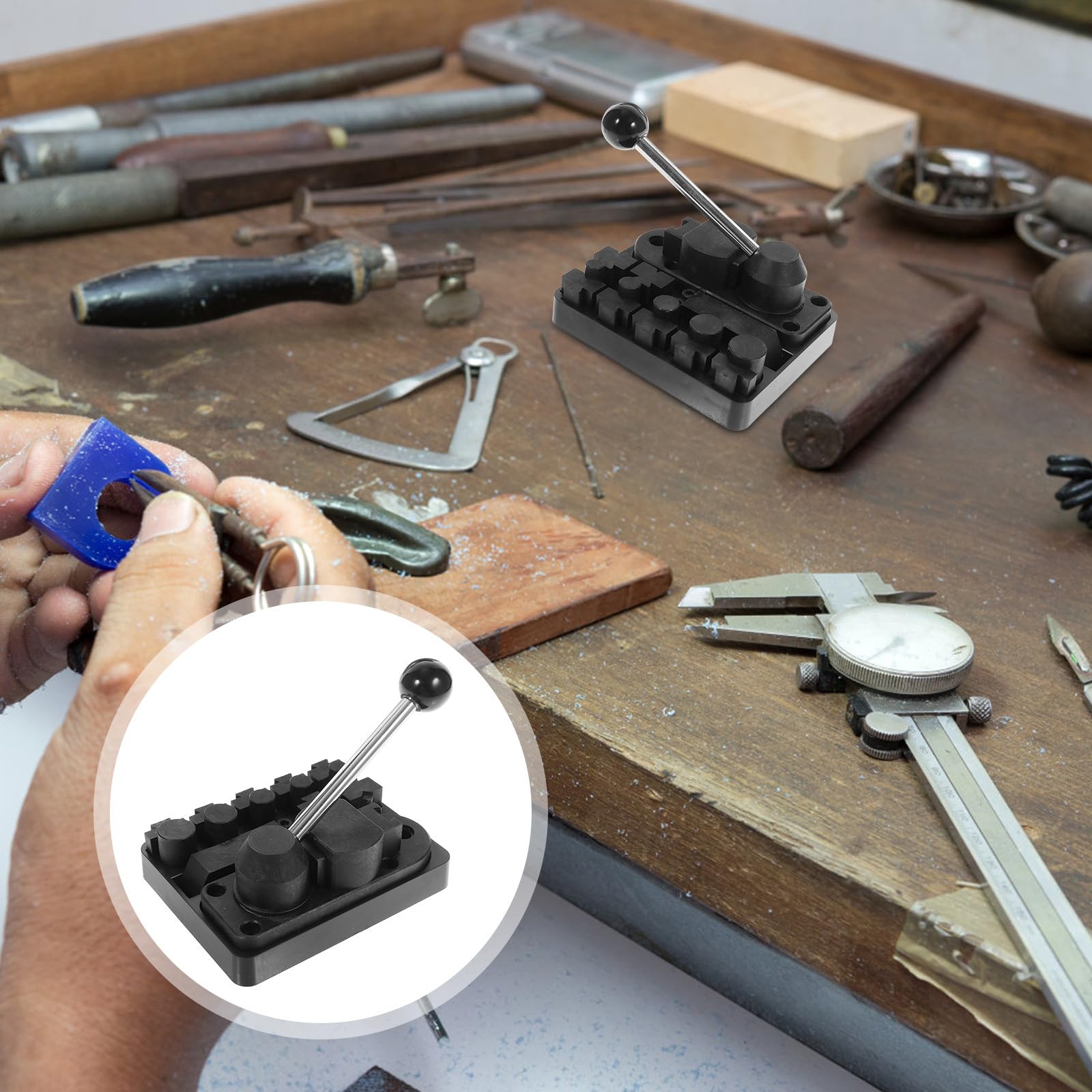 GATHINESS Outil de Pliage D’anneaux pour Bijoutiers, 12 à 22mm, Noir