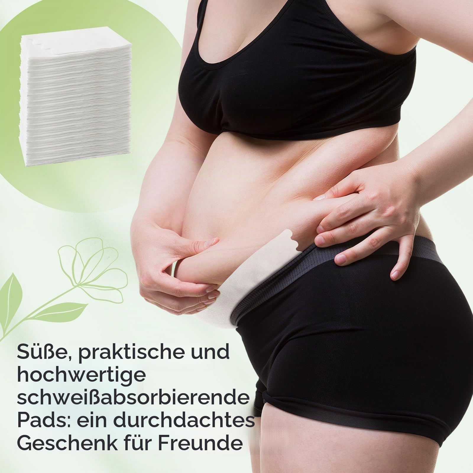 Neer Baucheinlage Gegen Schweiß Weiße Bauchliner aus Vliesstoff Übergroße Bauchpolster für Die Haut Bauchfalten Schwitzschutz Schweißeinlagen Bauch