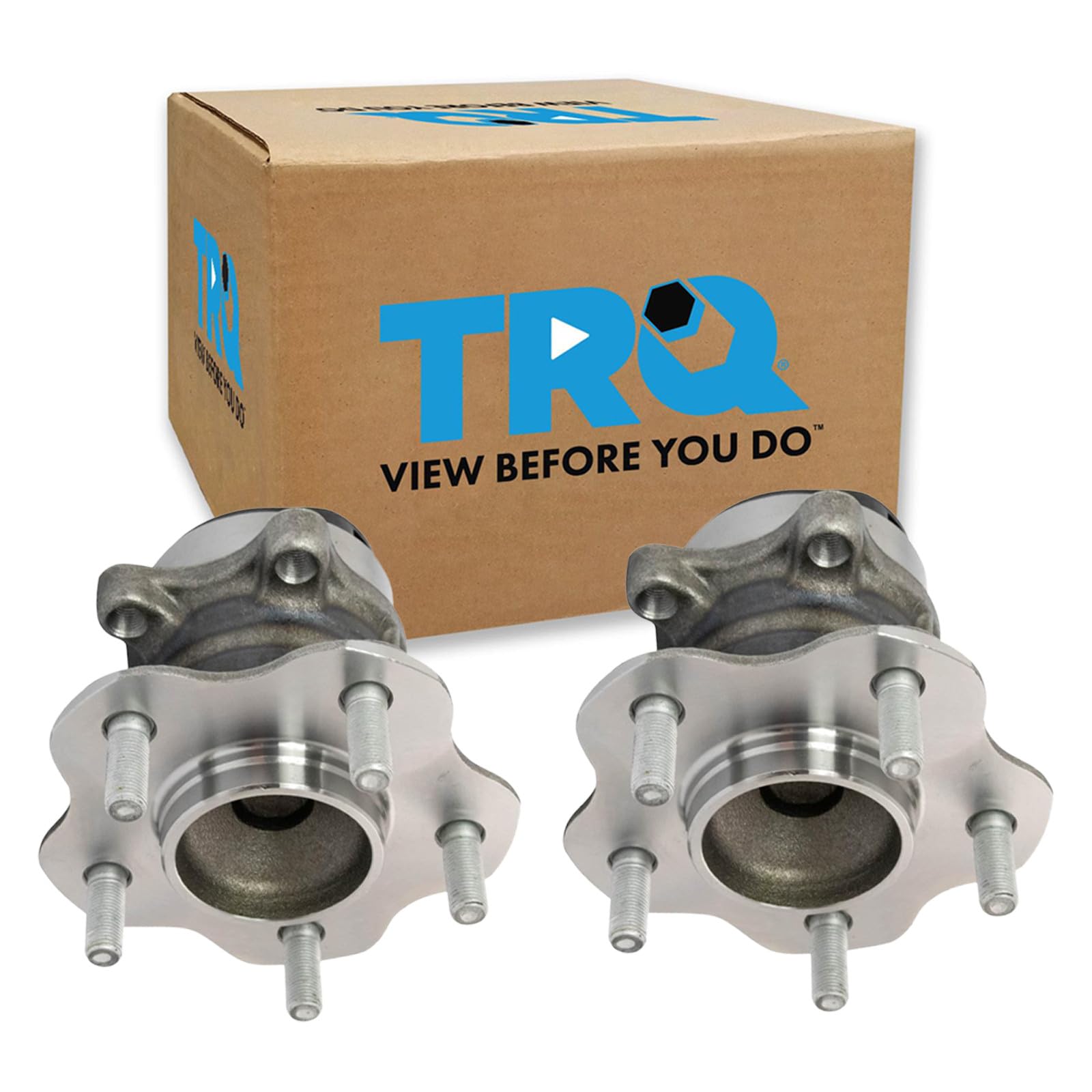 TRQ Rear Left and Right Wheel Bearing and Hub Assembly Set 2 Piece
