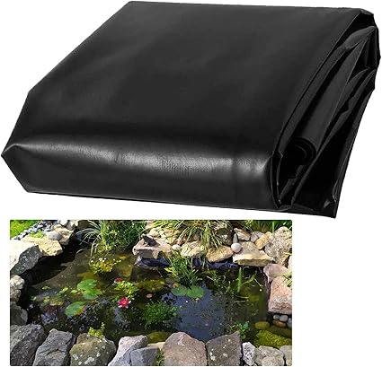 Image HDPE Pond Liner 2x4m 3x5m 4x8m 5x5m 5x10m 6x8m 8x10m 11x12m, 0.2mm Pond Skins Waterproof Garden Pool Membrane, Waterfall Water Gardens Koi Ponds