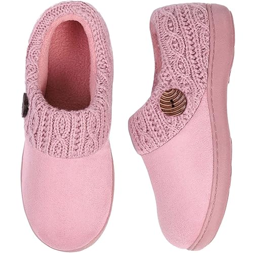 EverFoams Women's Microsuede Slippers Warm Comfy Memory Foam Indoor House