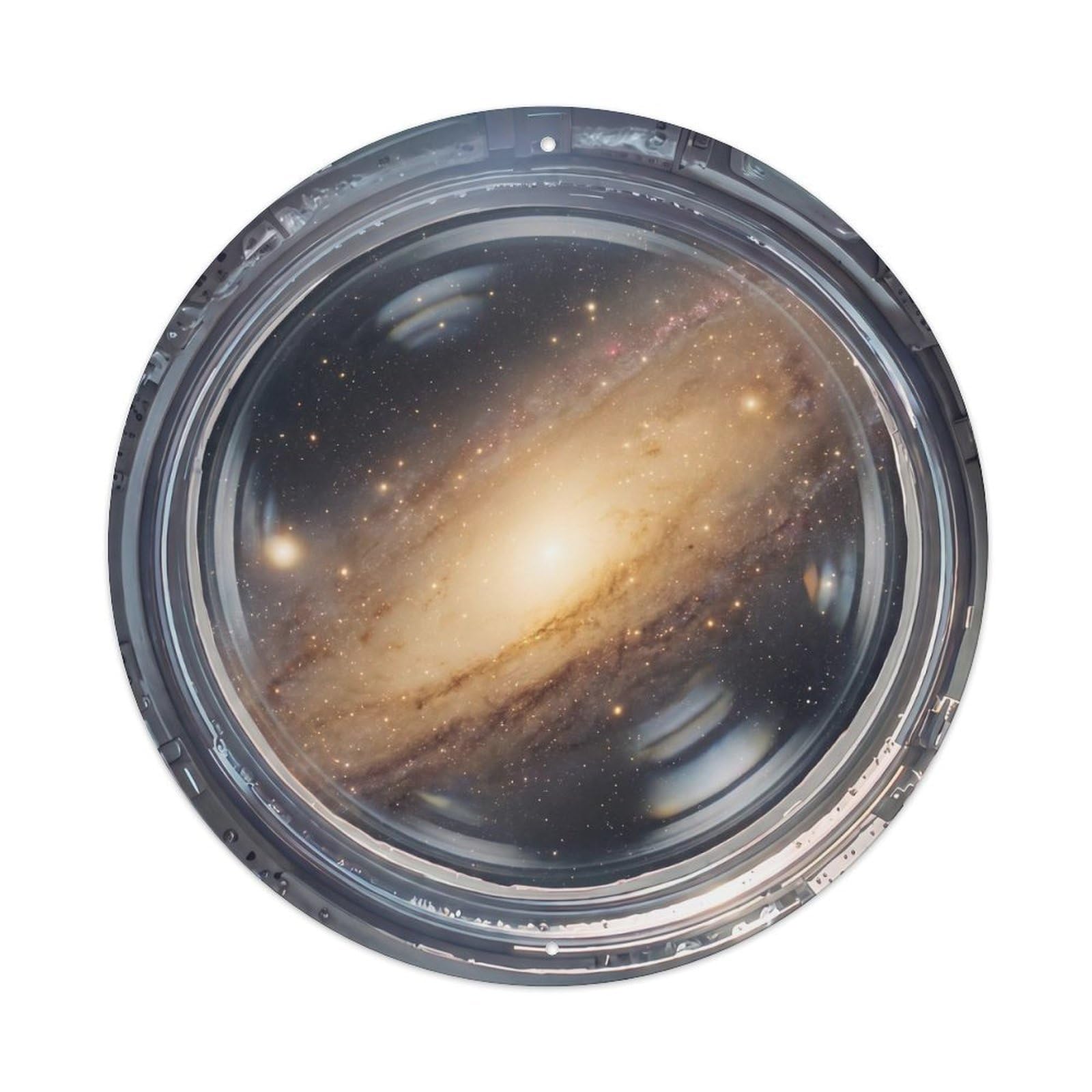 Elliptical Galaxy from Space Station Porthole Metal Tin Sign