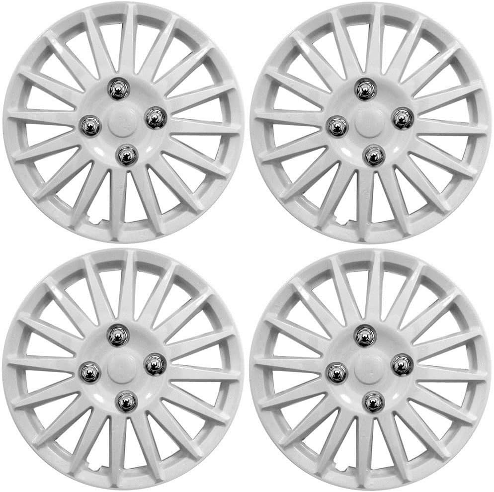 KIA PICANTO Car Wheel Trims Hub Caps Plastic Covers Lighting 14" White