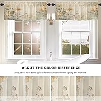 Vista 1062 de Cenefas de cocina modernas con patrón de cobre marrón dorado para ventanas, cenefas opacas abstractas de marcas de arañazos y cortinas opacas