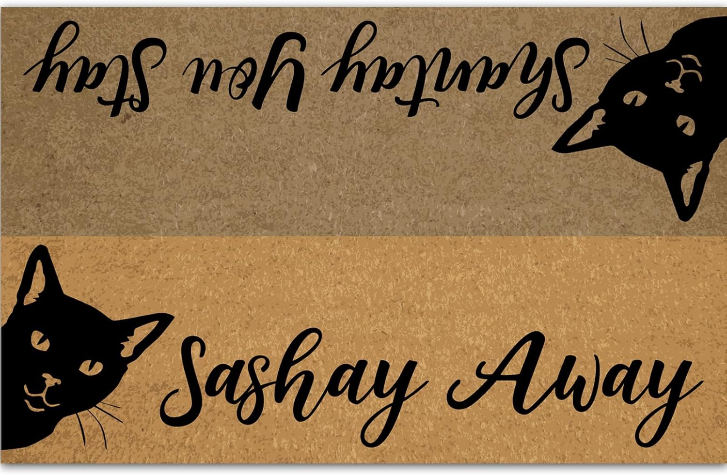 Welcome Mat Outdoor Door Mats for Front Door Rug, Sashay Away Shantay You Stay Personalized Monogram Doormats for Entrance 23.6" X 15.7" Size, Indoor Floor Mat Rubber Backed Rugs