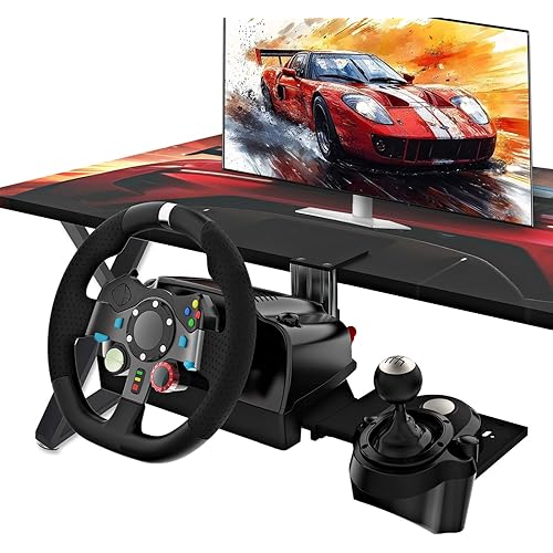 EG STARTS 1x Desk Mount Clamp for Sim Racing Wheel Stand Simulator Cockpit Wheel Stand Racing Steering Shifter Mount fit for Logitech G25 G27 G29 G920 G923 Thrustmaster T248 T300 T-GT TS-PC T500 T818