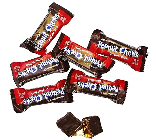 Miniatura 7 de Goldenberg's Masticables de cacahuete de chocolate negro Goldenberg's Milk Chocolate Peanut Chews Surtido de mini barras de caramelo a granel