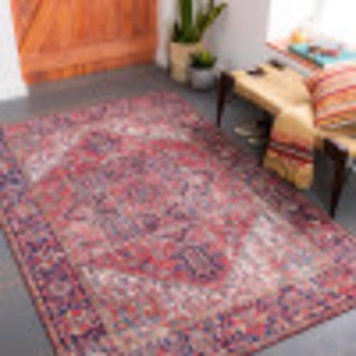 Artistic Weavers Nobrega Medallion Oriental Area Alfombra, 2'3" x 3'9", Rojo