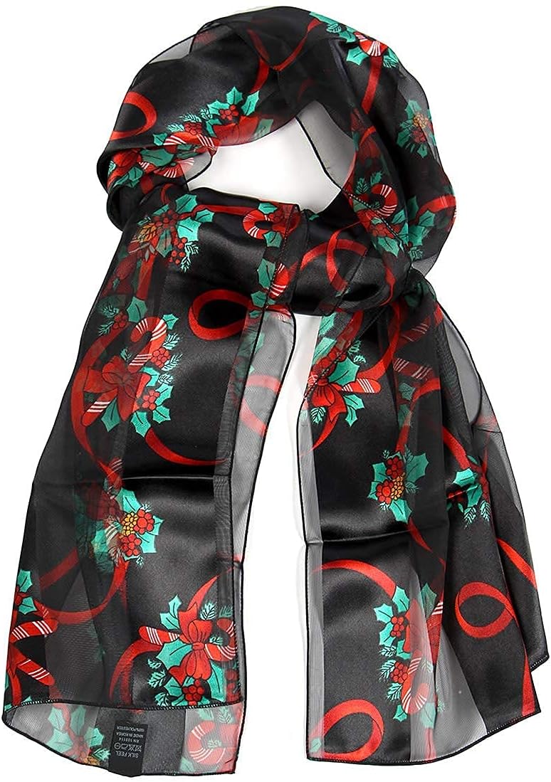 SERENITA Christmas Valentine Scarf for Women Holiday Gift Warm Long Unisex Scarf Fall Winter Lightweight Soft Sheer - Image 6