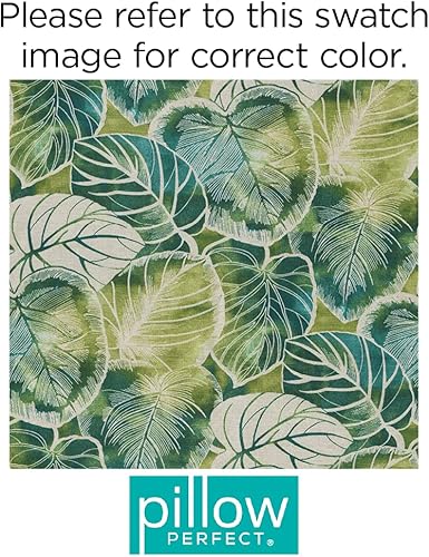 Miniatura 7 de Pillow Perfect Tropic Floral - Cojín para tumbona con respaldo dividido para interiores y exteriores, con lazos, relleno de fibra de felpa,