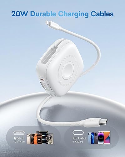 Miniatura 5 de charmast Cargador portátil magnético, banco de energía inalámbrico de 20 W, carga rápida, paquete de batería esencial de viaje de 10000 mAh con