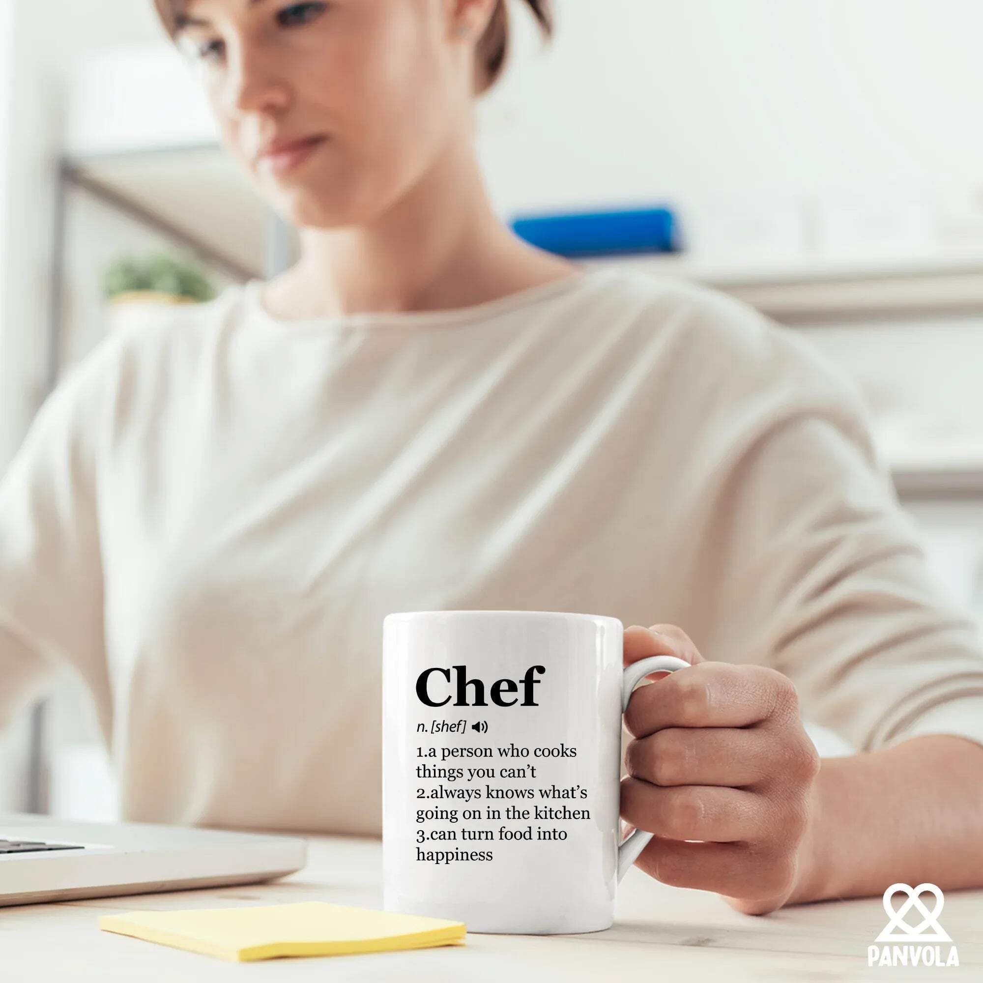 Panvola Chef Definition Mug Chef Gifts Cook Sous Chef Pasty Baker Baking Baking Gifts Culinary Student Teacher Head Chef Cooking Lovers Ceramic Mug 11 oz White