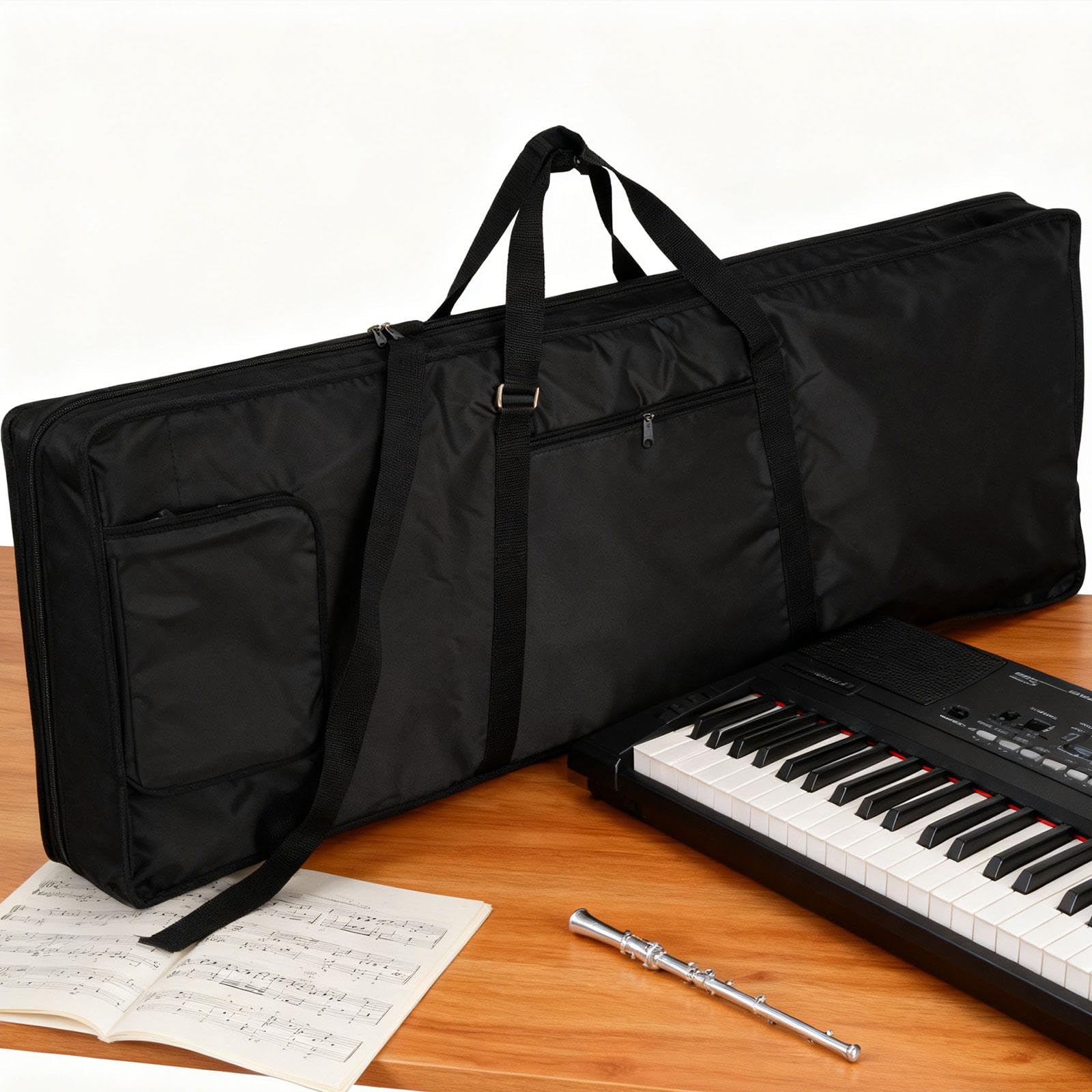 TISHITA Estuche para Piano Eléctrico de 61 Teclas con Bolsillo, Tela Oxford, 41'' X 16" X 5'', Bolsa de Almacenamiento