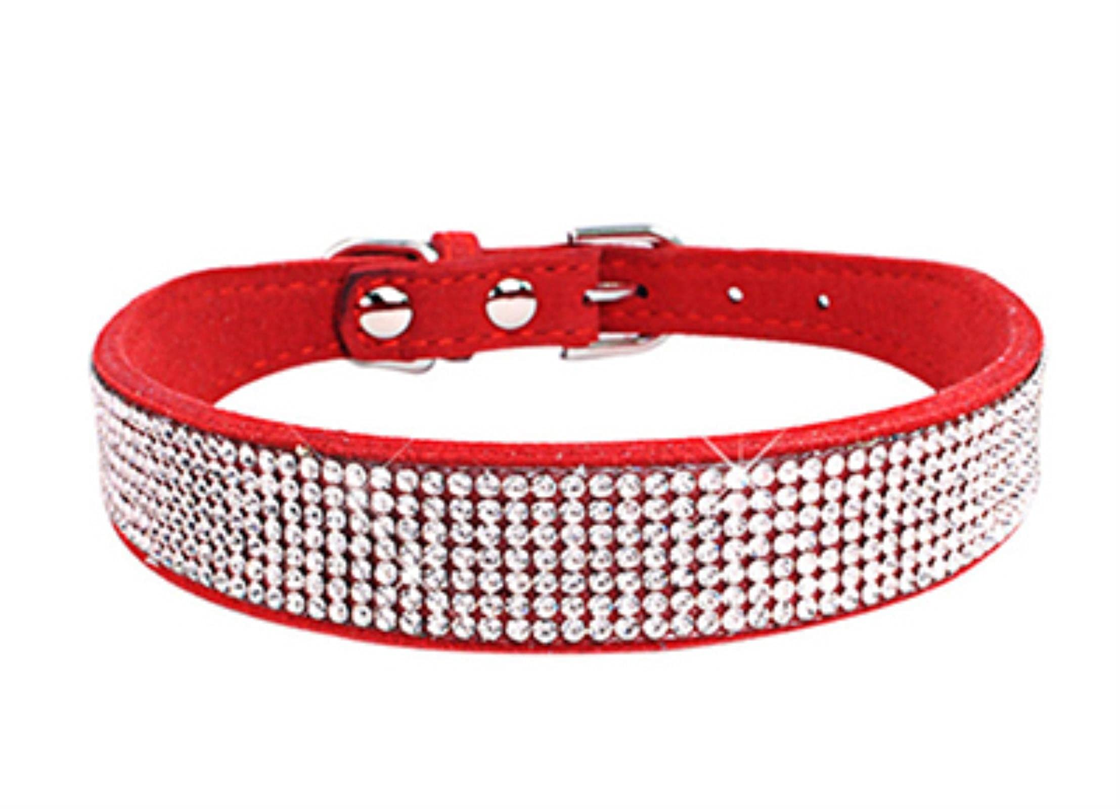 Set Di Guinzagli Per Collare Per Cani In Pelle Scamosciata Con Strass, Materiale Morbido, Regolabile, Per Cani Di Piccola Taglia, Gatti, Animali Domestici, Guinzagli Per Chihuahua - Foto 9