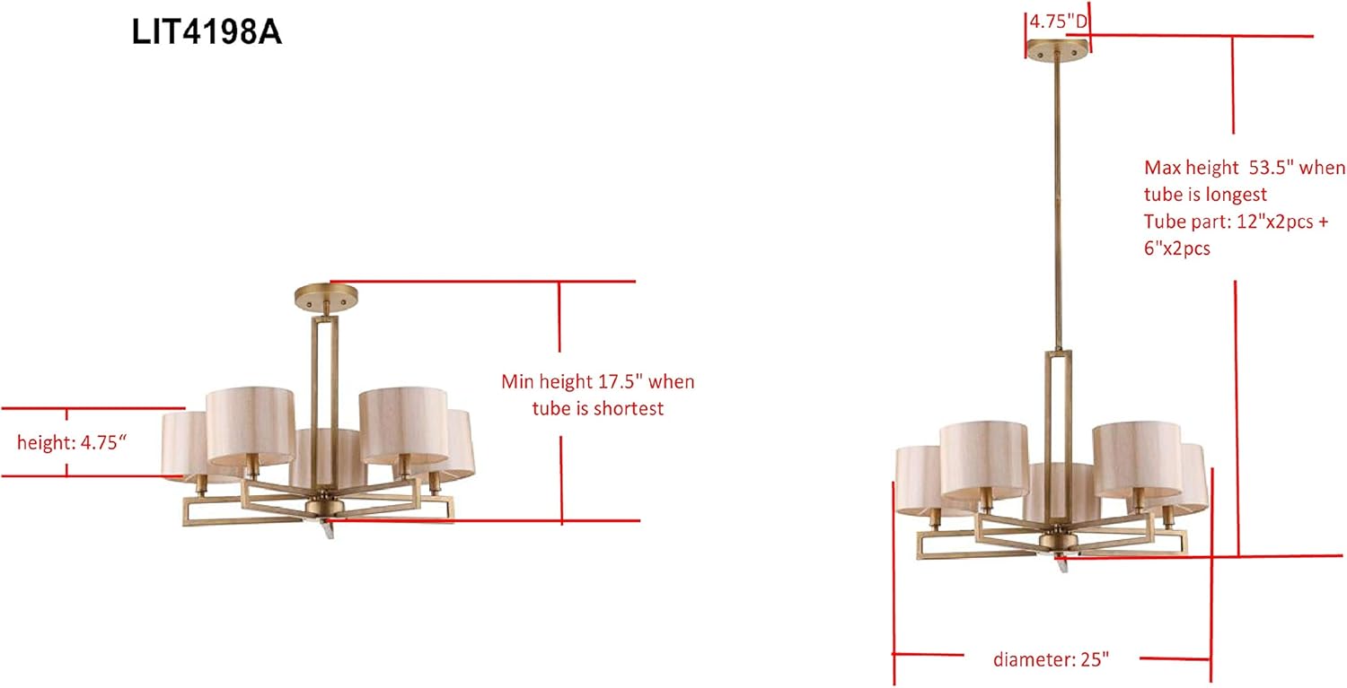 Lіmіtеd Stосk SAFAVIEH Lighting Collection Catena Rustic Farmhouse Antique Gold 25-inch Diameter 5-light Adjustable Hanging Chandelier Light Fixture (LED Bulbs Included) Bеѕt Prоmо SAFAVIEH Lighting Collection Catena Rustic Farmhouse Antique Gold 25-inch Diameter 5-light Adjustable Hanging Chandelier Light Fixture (LED Bulbs Included)