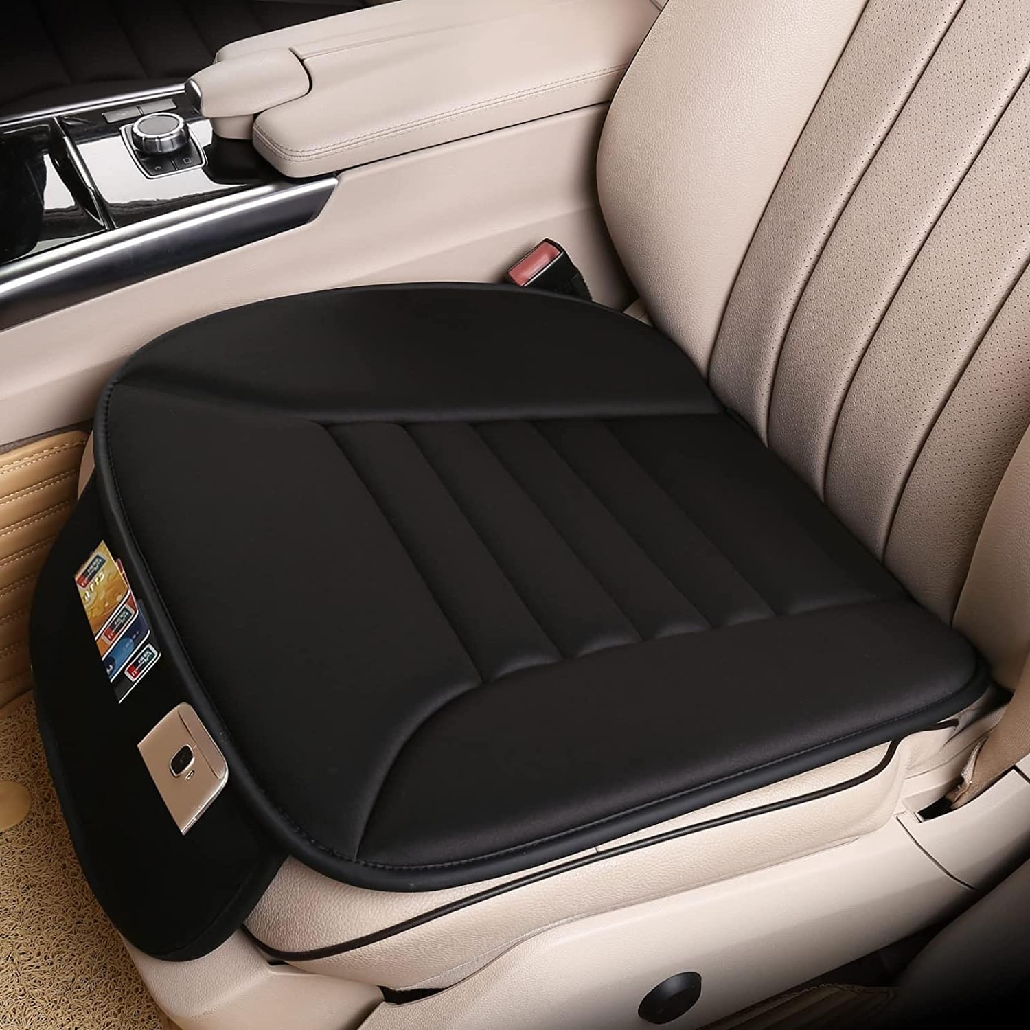 SawanorkPremium Car Seat Cushion, Driver Seat Cushion with Comfort Memory Foam & Non-Slip Rubber Bottom to Improve Driving View Lower Back Pain Relief