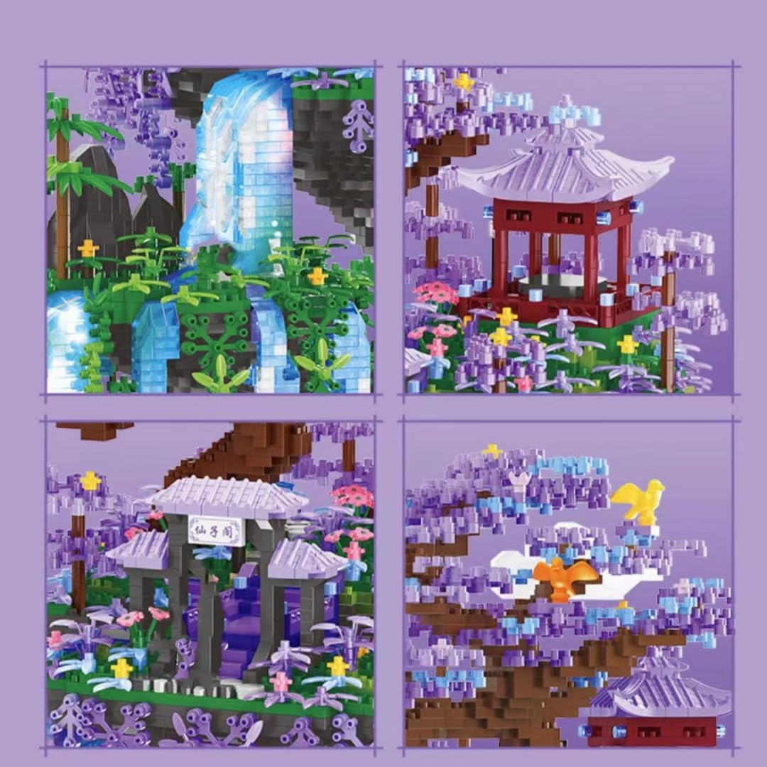 Close-up details of the Pasyru Fairy Pavilion Tree House Building Set