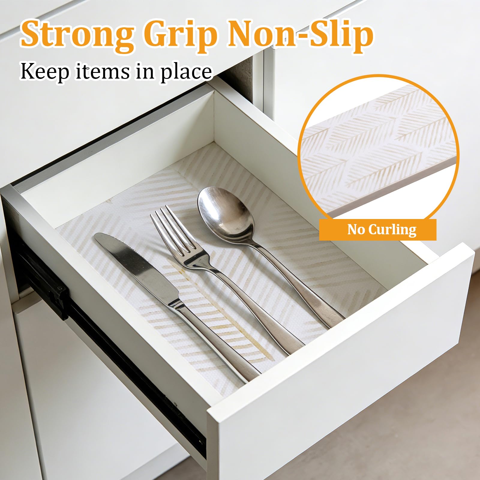 Kitchen Cabinet Shelf Liners - Non-Slip & Waterproof -4 Kitchen Cabinet Shelf Liners - Non-Slip & Waterproof -4