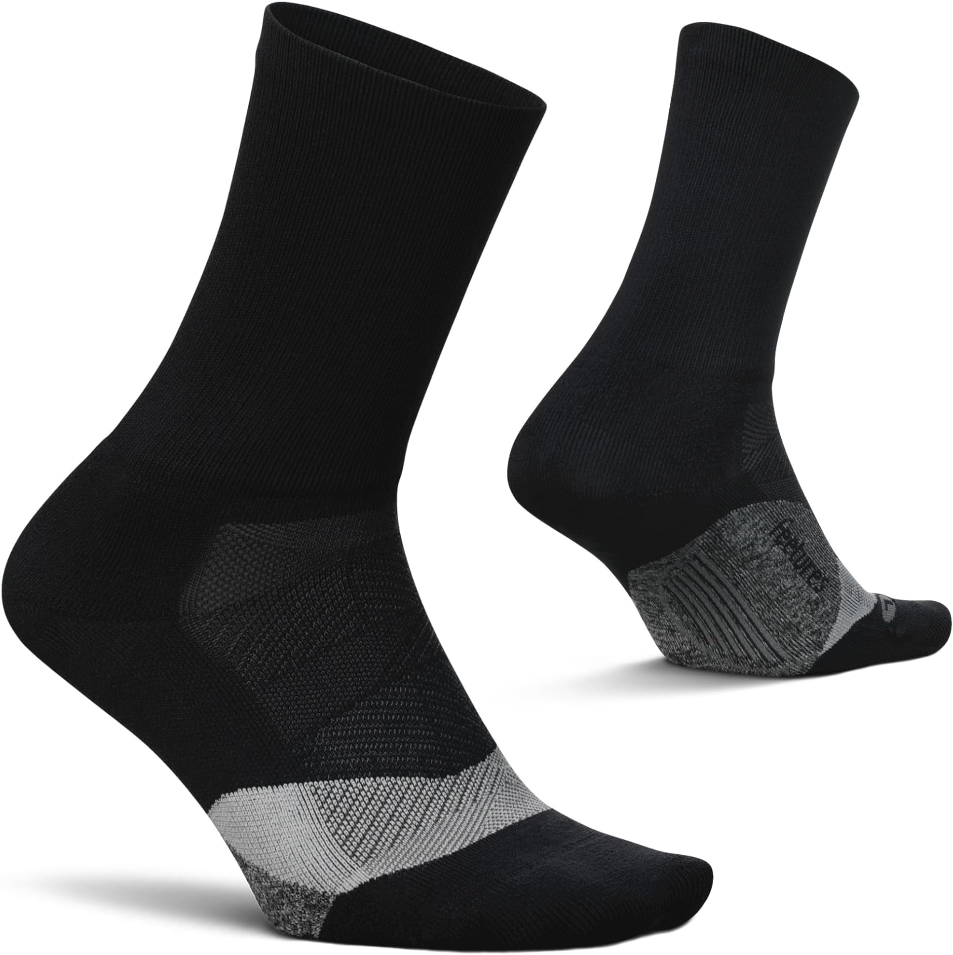 Feetures Elite Light Cushion Mini Crew Sock - Sport Sock with Targeted Compression (1 Pair)