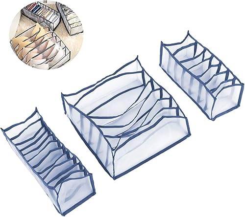 Miniatura 7 de Organizador de ropa interior, organizador plegable de ropa interior para brasieres, divisores de cajones, armario, armario, aparador, cajas de