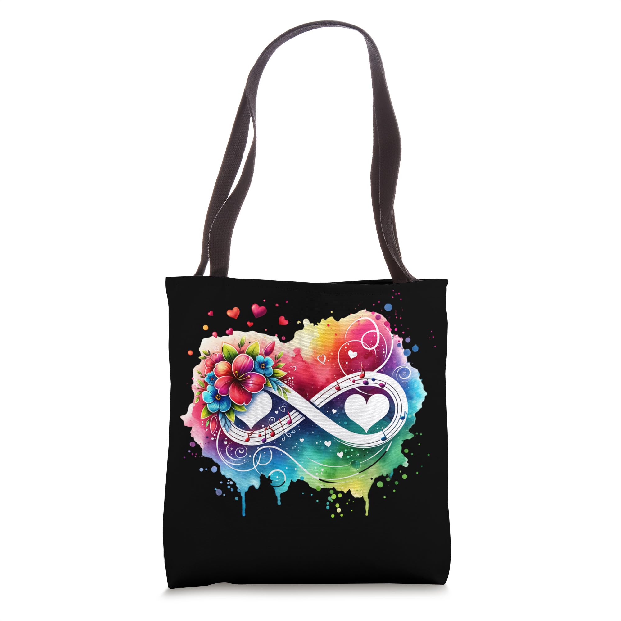 Friendship, Love, Infinity, Floral Heart, Music Gift Tote Bag