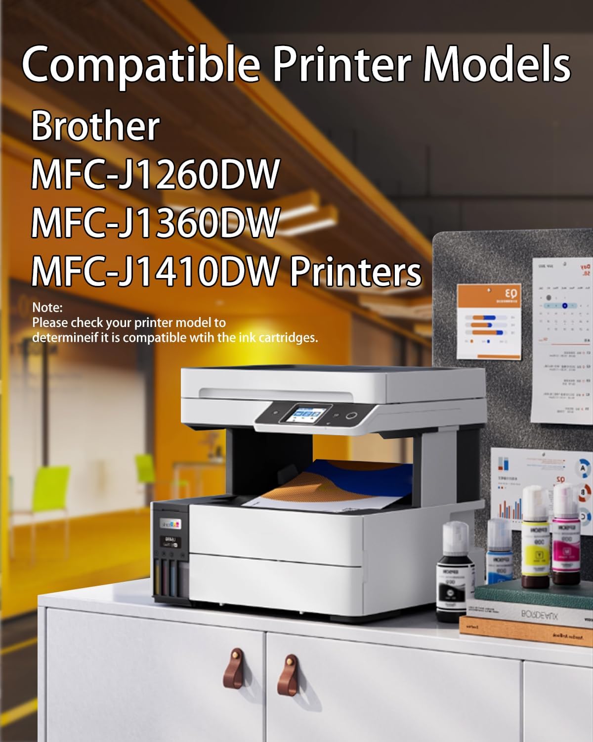 K-ZIN LC501 LC-501 Ink Cartridges (with Chip) Compatible with Brother LC501 Series Ink LC501 LC501XL use for Brother MFC-J1260W MFC-J1360DW MFC-J1410DW Printers (Black Cyan Magenta Yellow,4-Pack)