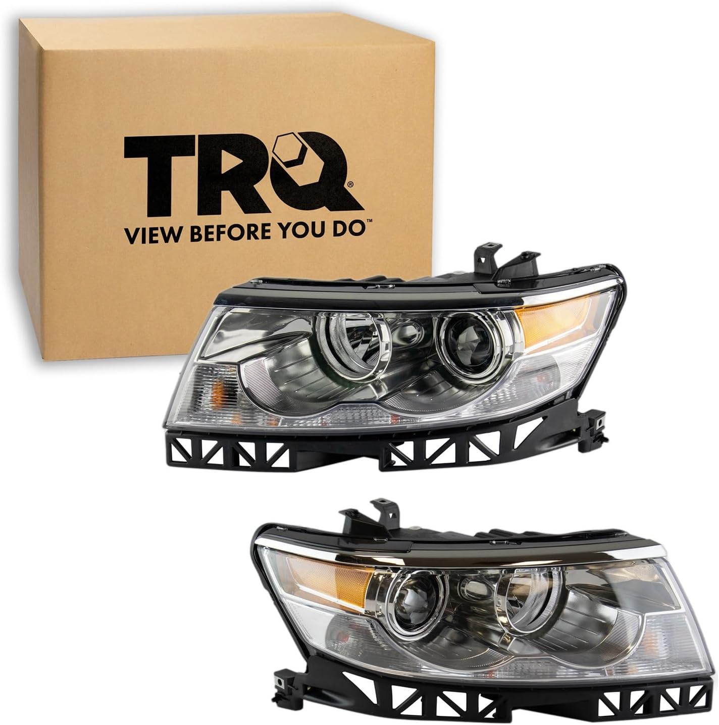TRQ Headlight Assembly Set for Lincoln MKZ / Zephyr