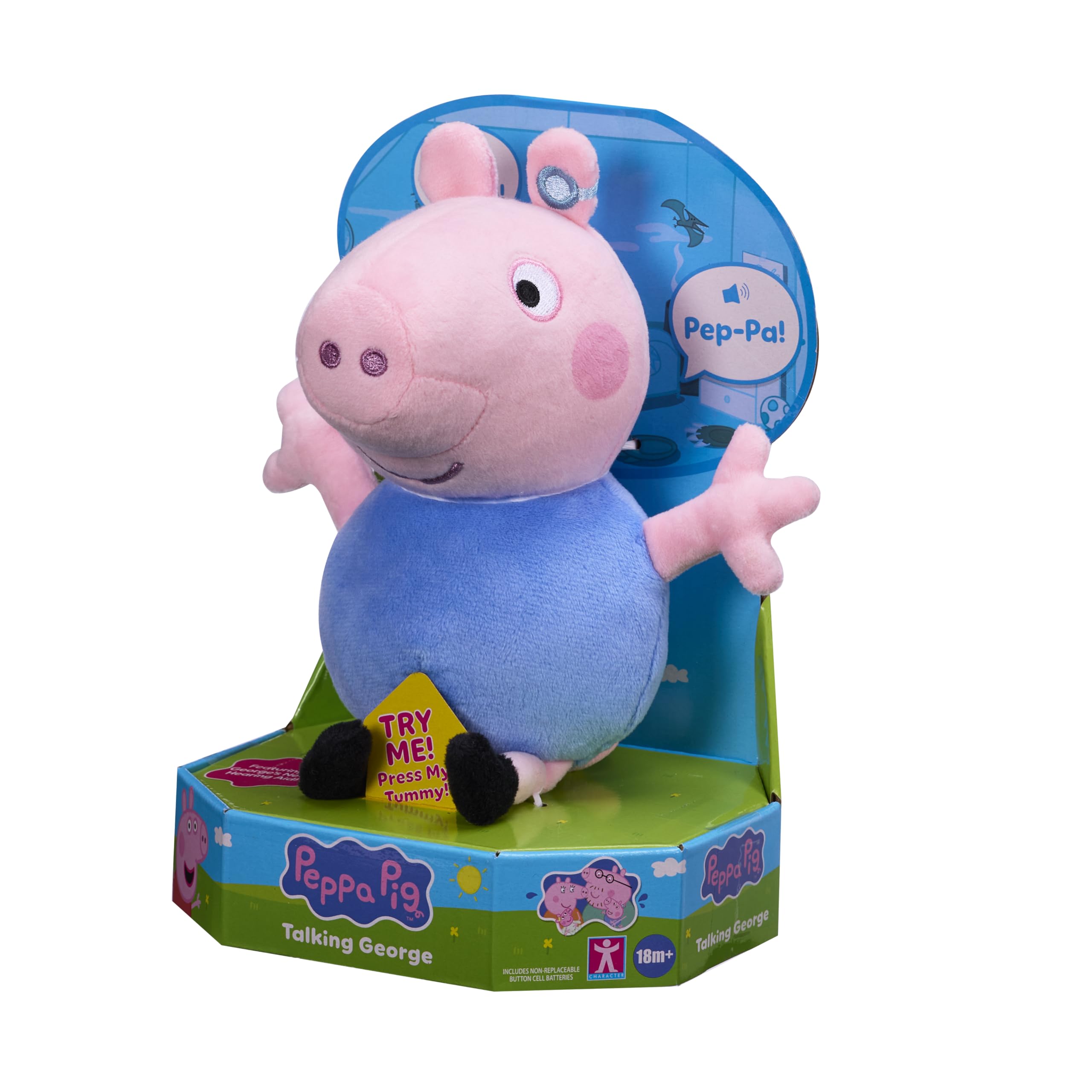 Peppa Pig Talking George, juguete de peluche con efectos de voz y sonido, juguete suave para preescolar