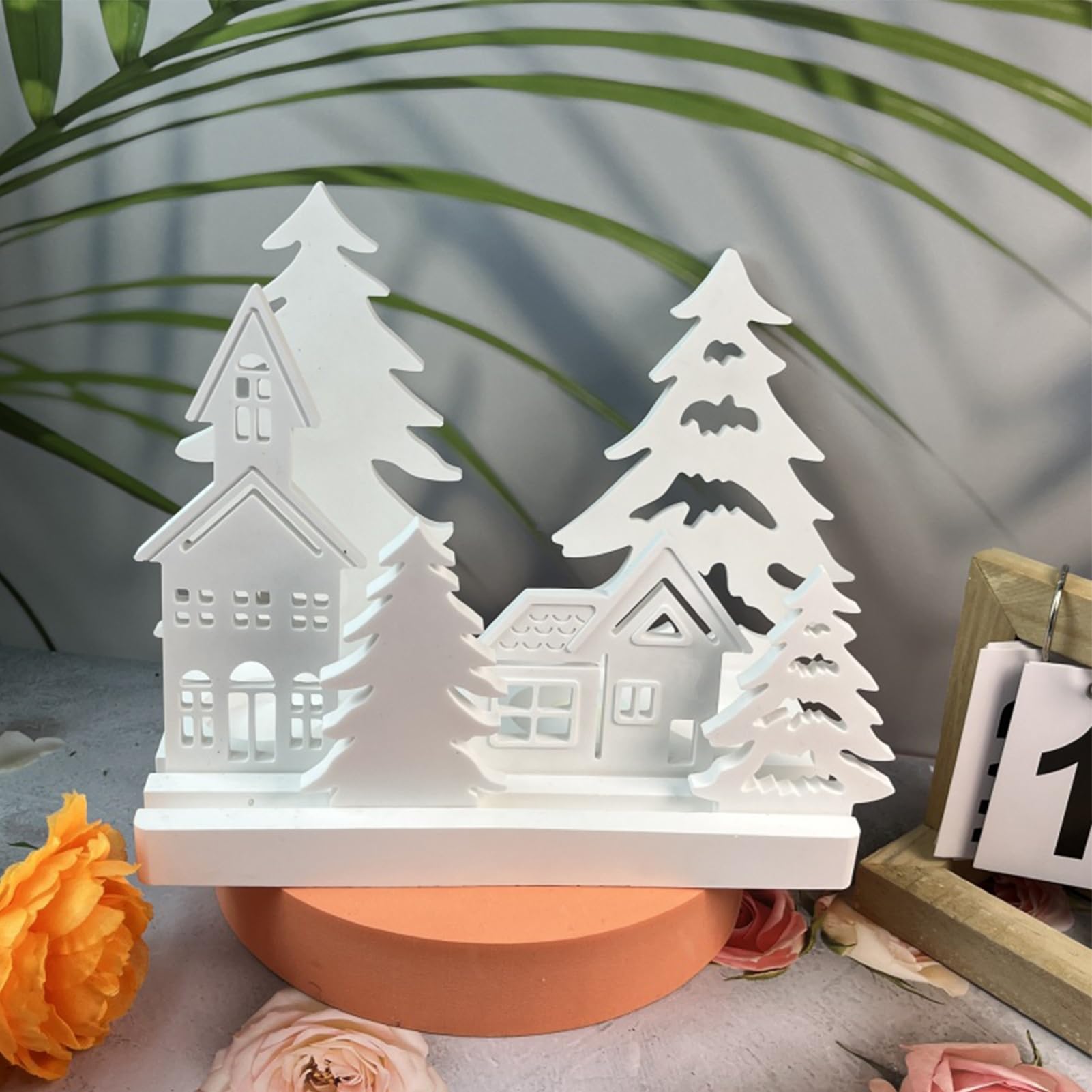 Lot de 7 moules en silicone en forme de sapin de Noël pour décoration de