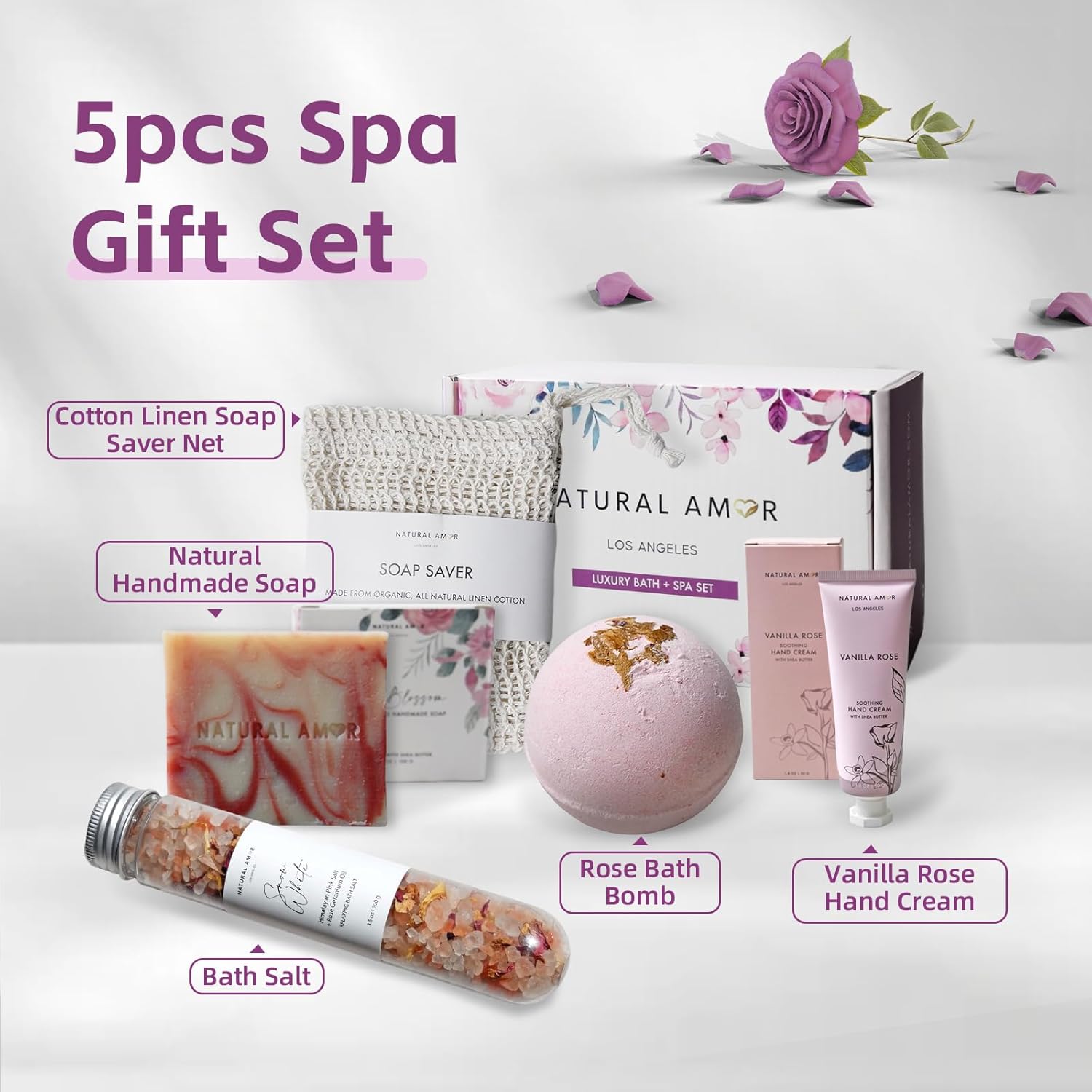 NATURAL AMOR LOS ANGELES Kit De Spa Para Banho Com Rosas Para Mulheres, Presente Artesanal De Spa Para Ela, Conjunto De 5pç Para Banho E Corpo Incluindo Sabonete Em Barra, Creme… em promoção! Veja a oferta e mais achadinhos de Kits 2 Hoje é o melhor dia para comprar NATURAL AMOR LOS ANGELES Kit De Spa Para Banho Com Rosas Para Mulheres, Presente Artesanal De Spa Para Ela, Conjunto De 5pç Para Banho E Corpo Incluindo Sabonete Em Barra, Creme… com aquele preço maroto! Promoção! Aproveite a oferta! 2
