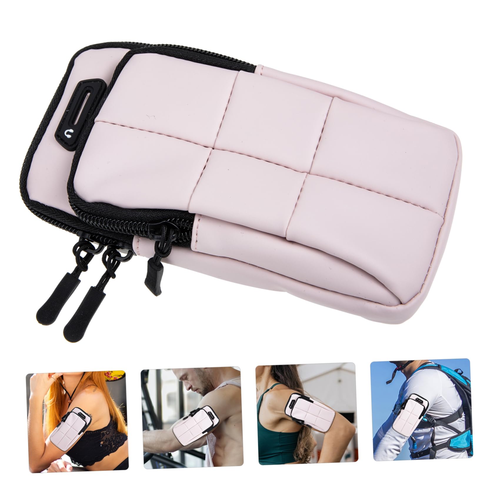 Uonlytech 3pezzi Fascia Da Braccio Per Smartphone Porta Cellulare e Leggera Sacchetto Per Running e Sport Pouch Per Telefono Con Doppia Cerniera e Design Compatto Adatta Per Viaggi e