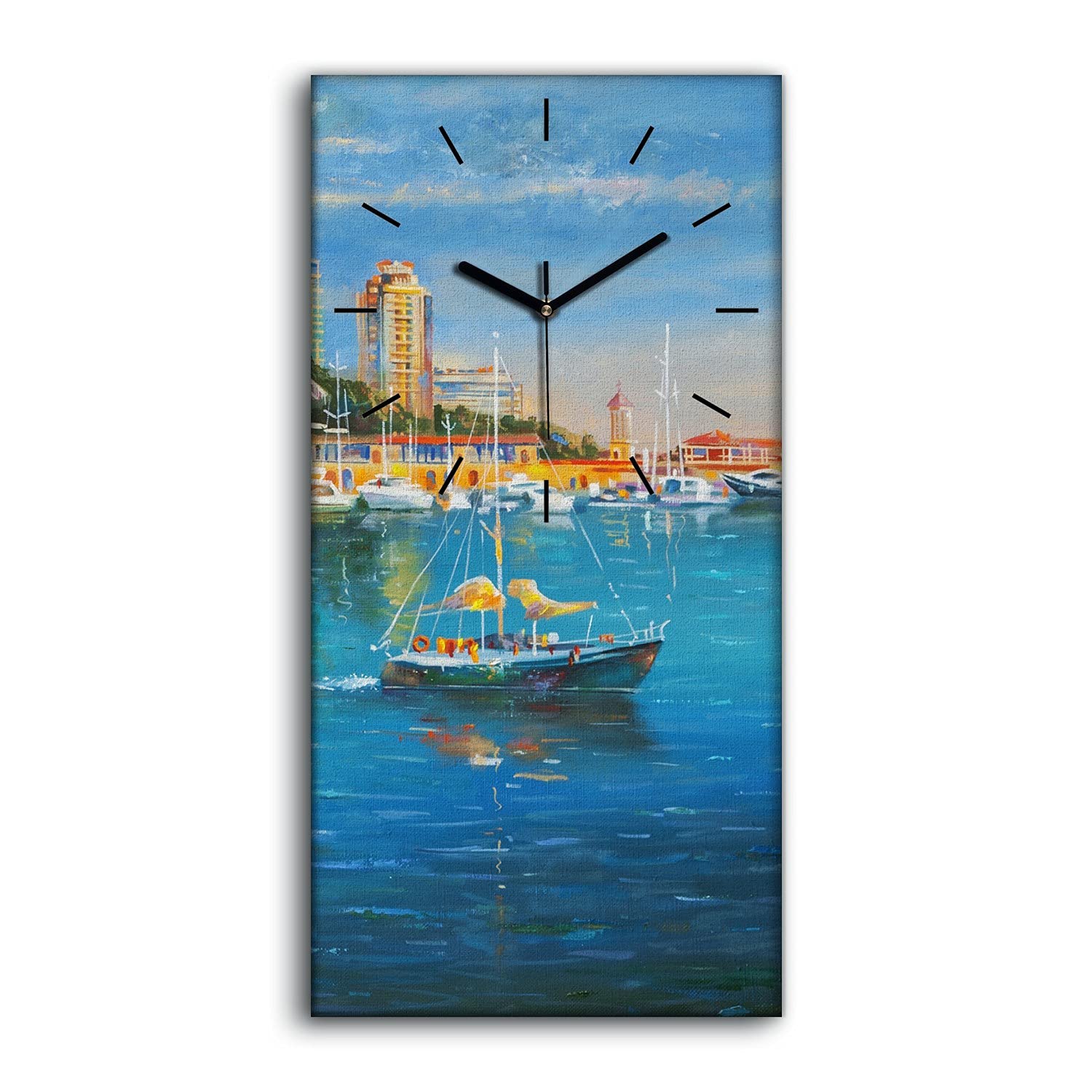 Horloge sur Toile sans Tic-Tac pour Supprimer le Bruit dans Salon et Chambre 30x60