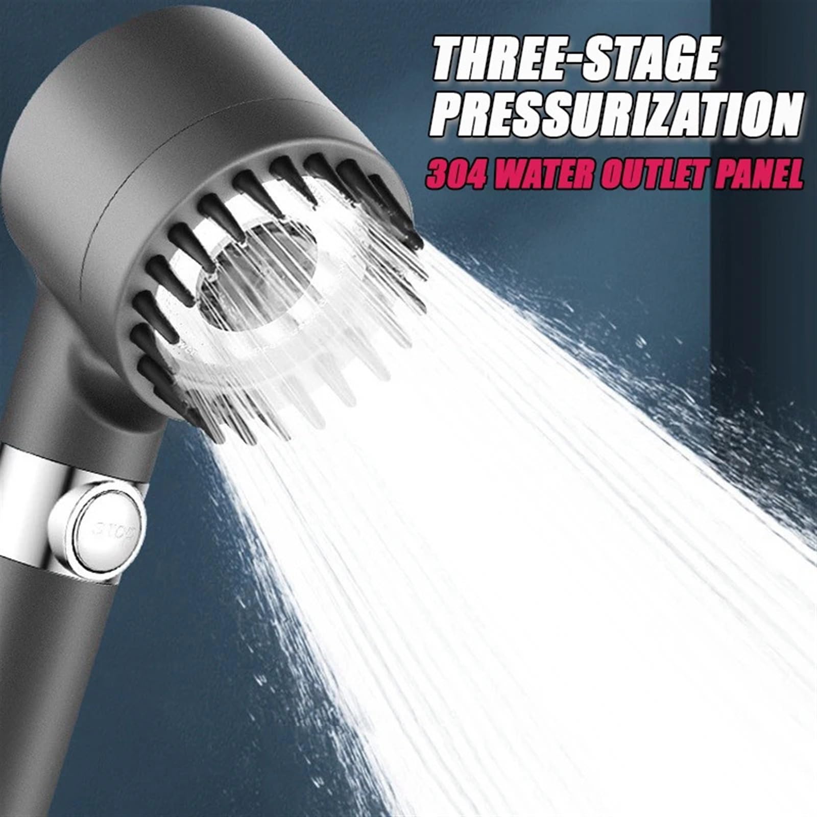 Soffione Doccia Soffione Doccia Getto Regolabile a 3 modalità ad Alta Pressione con Filtro a Spazzola massaggiante a Pioggia Accessori da Bagno(Cartridge 5PCS)