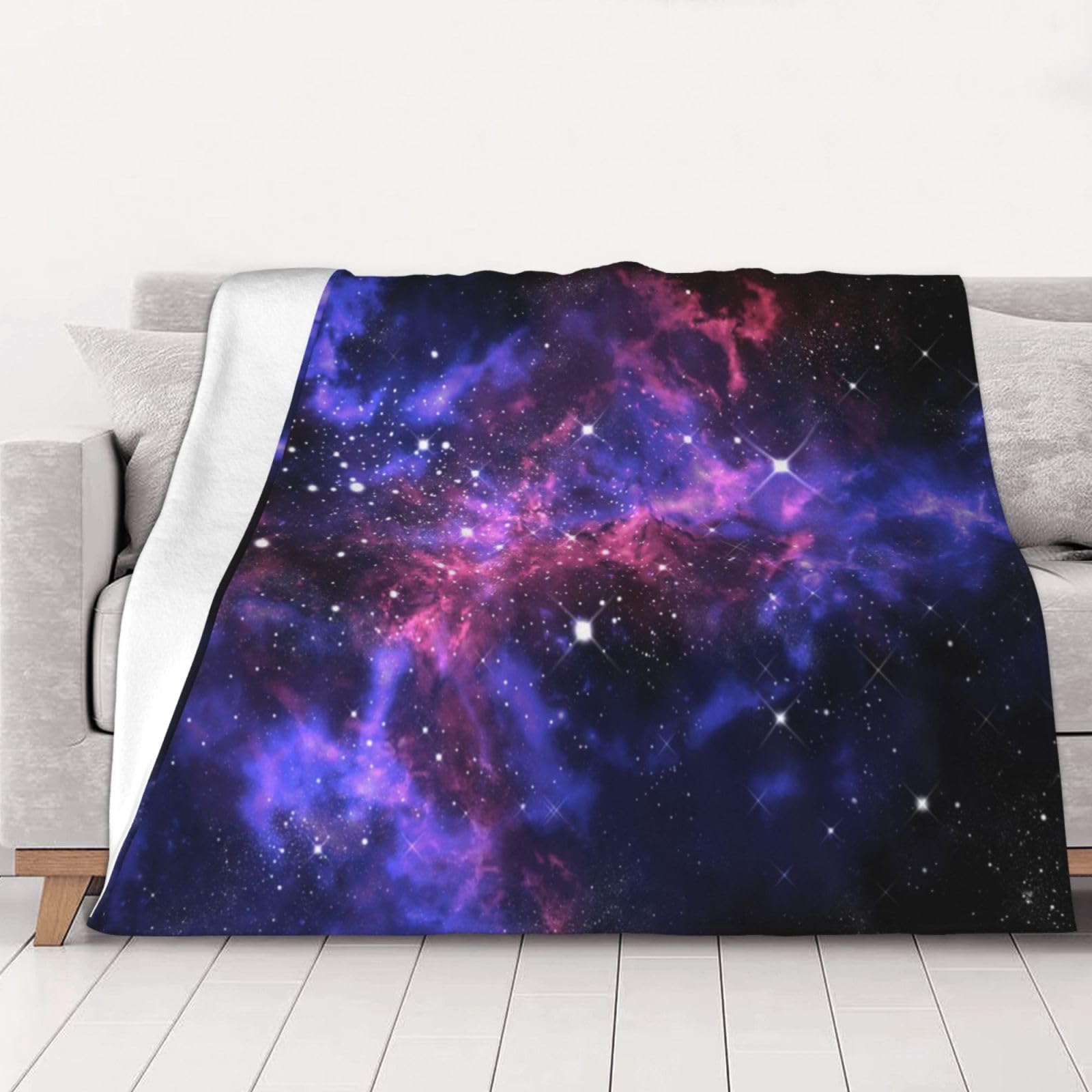 Couverture flanelle galaxie anti-froid plaid spatial chaud 150x125