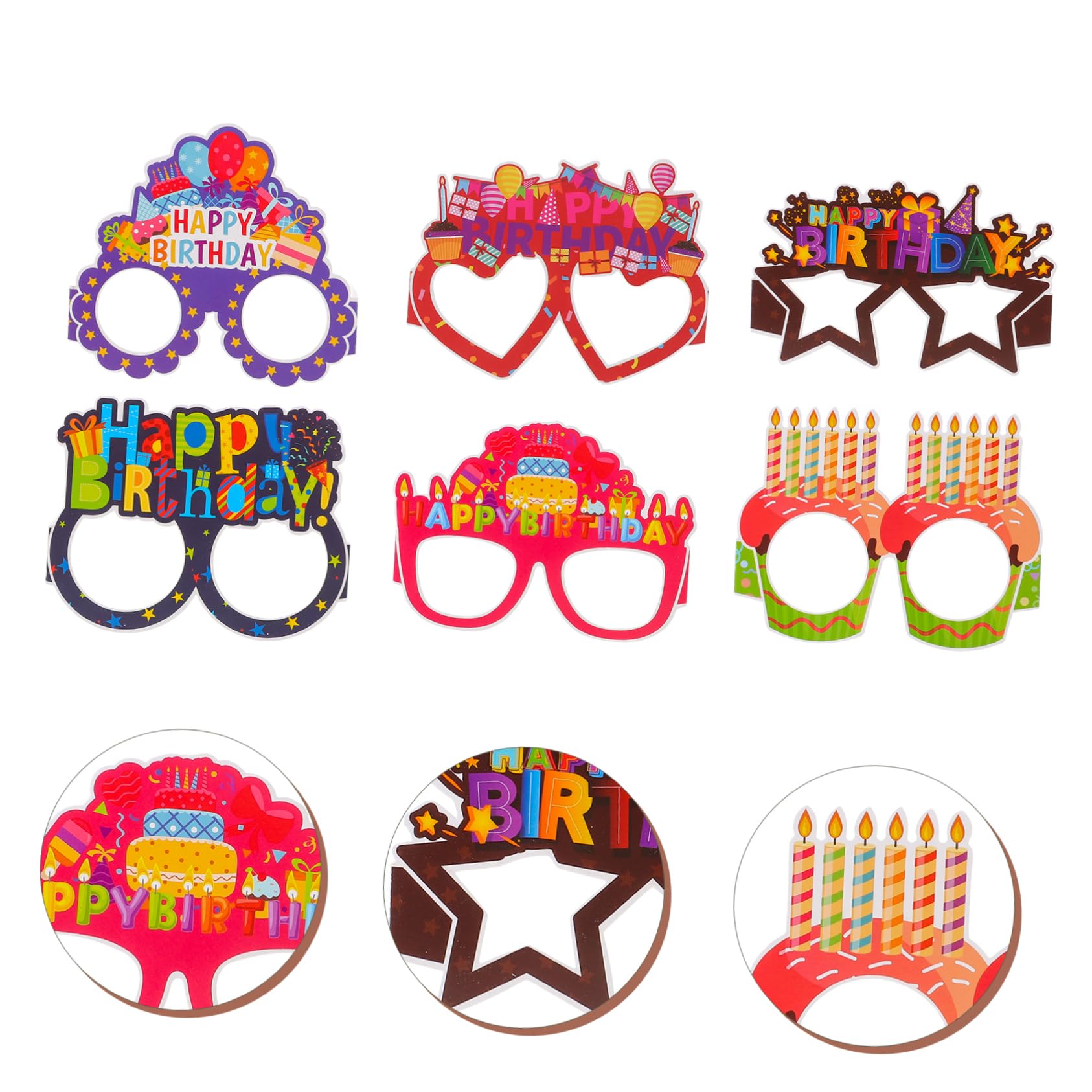 Garneck 90pezzi Occhiali Di Carta Divertenti Per Feste Di Compleanno Per Accessori Fotografie Per Creare Momenti Indimenticabili e Divertenti Durante Le Celebrazioni