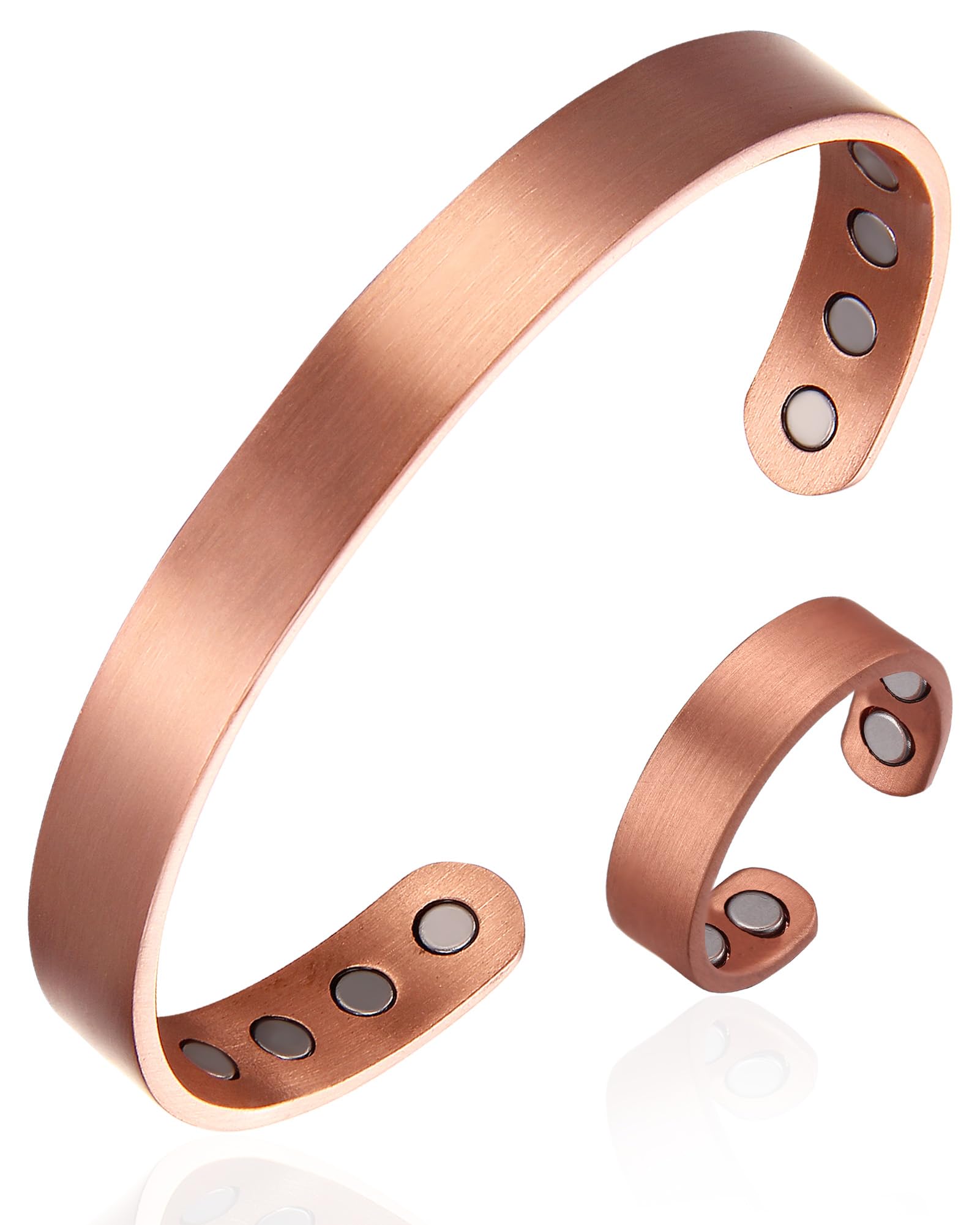 MagEnergy Koperen armband voor heren, boomleven, 99,9% koperen magnetische armband, verstelbare manchetarmband, sieradencadeau, Metaal, Geen edelsteen