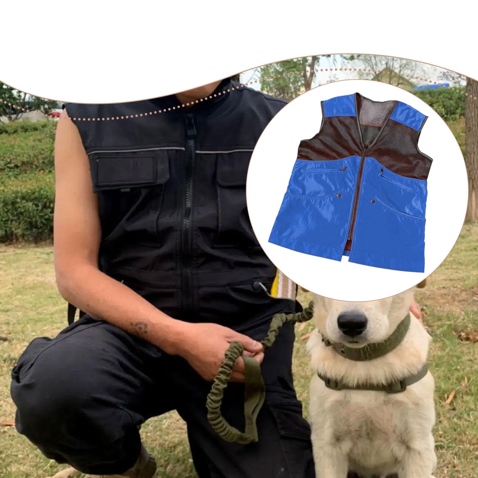 Gilet de Dressage pour Chien avec de Multiples Poches, Veste Multifonctionnelle en Nylon pour Le Dressage des Chiots, étiquette pour Chiens, XXL