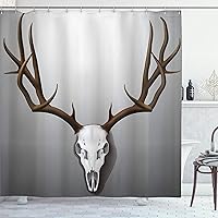 Vista 38 de Ambesonne Cortina de ducha de caballo, potente semental de Appaloosa, elegante estampado equino de campeón de sangre pura real, juego de decoración