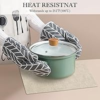Vista 5 de Juego de 4 manteles individuales de piel sintética resistente al calor Enaskv – Manteles individuales impermeables y resistentes al aceite, Beige
