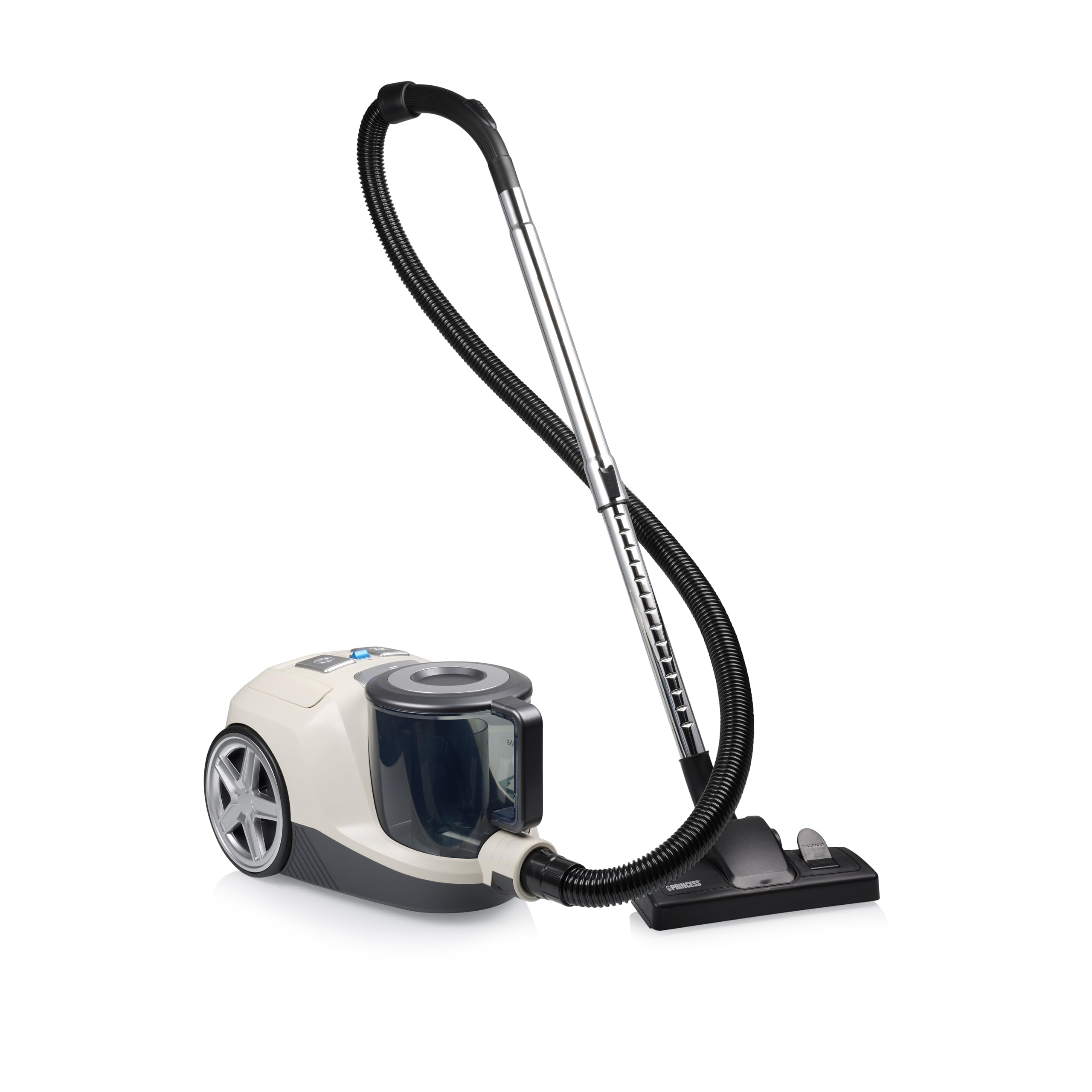 Princess Cyclone Storm Aspirador sin bolsa, 4 litros de capacidad, motor de 700 W con tecnología multiciclón, 8 m de cable, filtro HEPA, cepillo combinado para alfombras y suelos duros, 335080